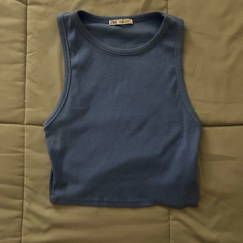 Baby blue crop top
